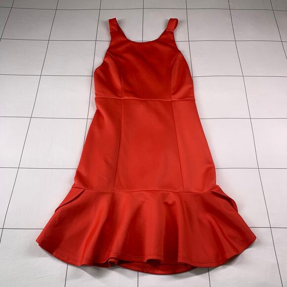 Lovers + Friends Dress Womens Small Coral Morning Light Ruffle Hem Mini Party - Picture 2 of 12